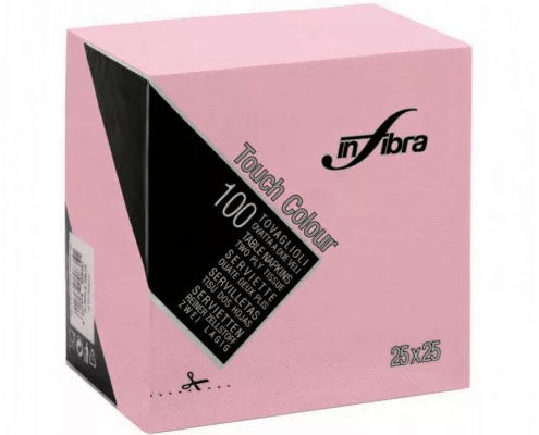 Infibra bárszalvéta (koktélszalvéta) 25 x 25 cm 2 rétegű pink