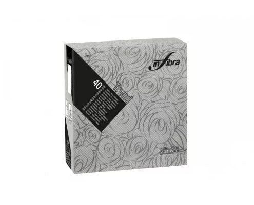 Infibra éttermi szalvéta 2 rétegű 38 x 38 cm trend bouquet antracit