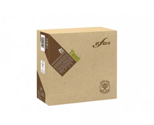 Infibra környezetbarát éttermi szalvéta Madre Terra 38 x 38 cm-es 2 rétegű barna 100% ECO Fő kép