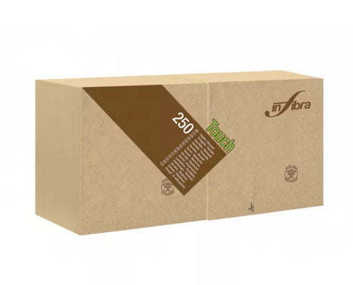 Infibra környezetbarát koktélszalvéta Madre Terra 24 x 24 cm-es 2 rétegű barna 100% ECO Fő kép