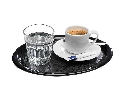 Kaffenhaus melamin ovális fekete tálca 28,5 x 21,5 x 1,5 cm Fő kép