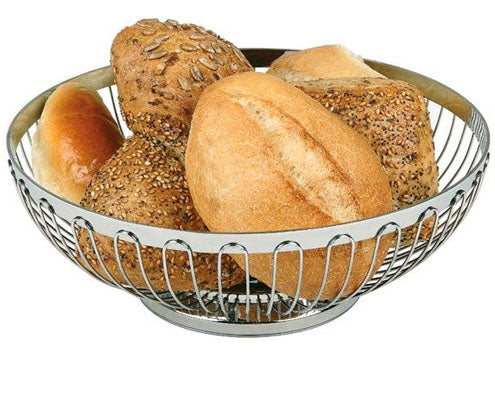 Kenyérkosár, gyümölcskosár, kerek, rozsdamentes acél, átm. 17,5 cm Fő kép