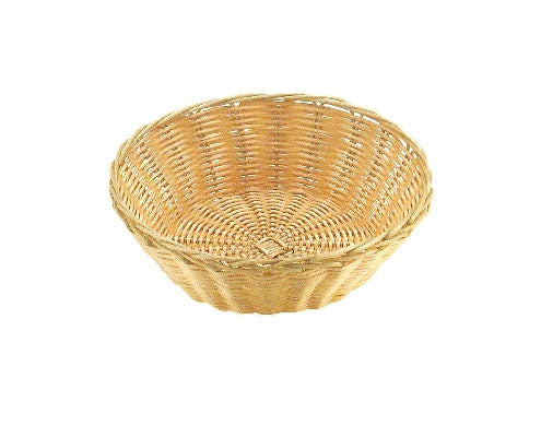 Kenyérkosár, műrattan, kerek, átm. 20 cm, mag. 7 cm, natúr színben Fő kép