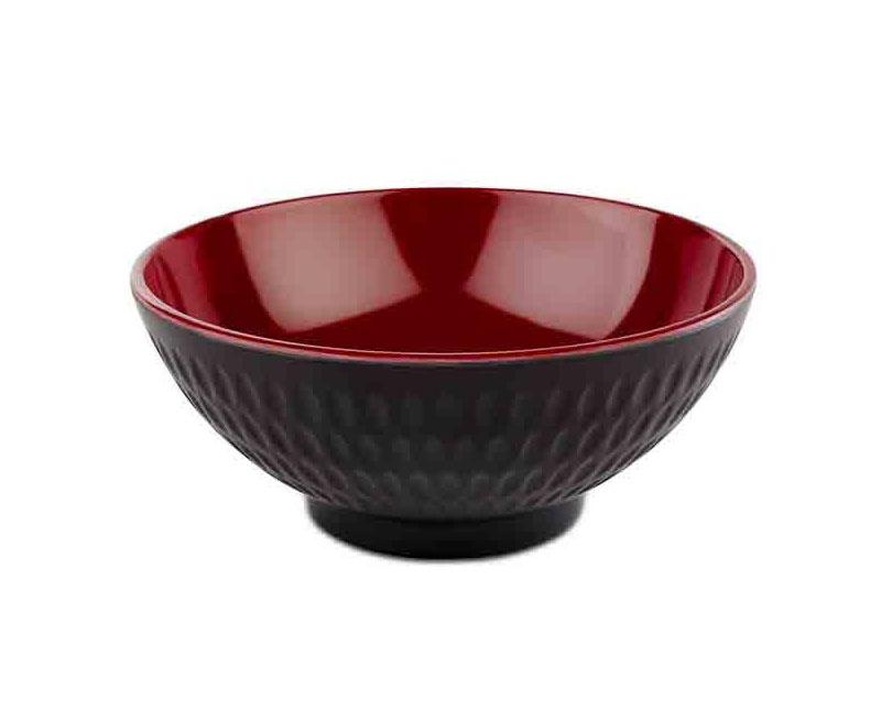 Kínáló tálka "Asia Plus" melamin, 13 cm, 0,35 l, fekete - piros belsővel Fő kép