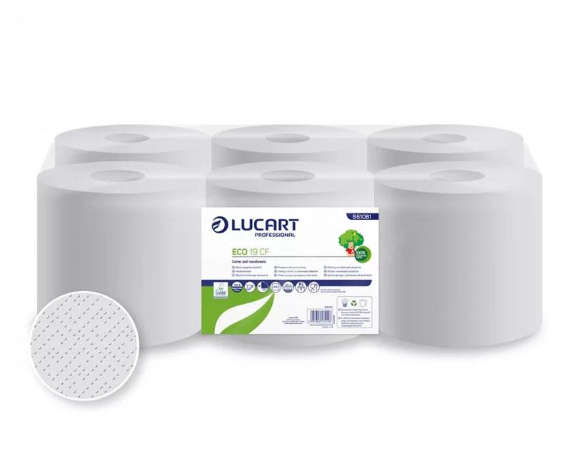 Lucart Eco 19 CF Maxi 2 rétegű fehér ragasztott újrahasznosított tekercses kéztörlő 100 m Fő kép
