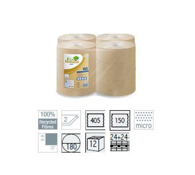 LUCART ECO NATURAL Mini 2 rétegű nagytekercses toalettpapír