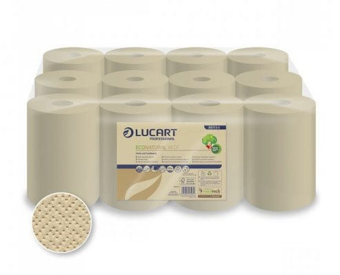 LUCART ECO natural tekercses kéztörlő rolni 2 rétegű barna 255 lap