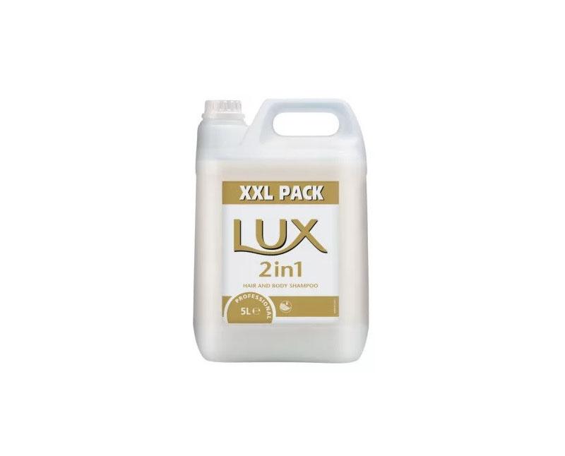 LUX 2in1 ismert márkájú sampon és tusfürdő egyben, intézményi felhasználóknak 5 l