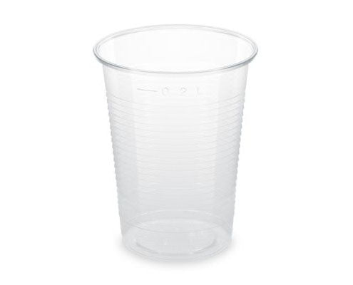 Műanyag átlátszó pohár 2 dl