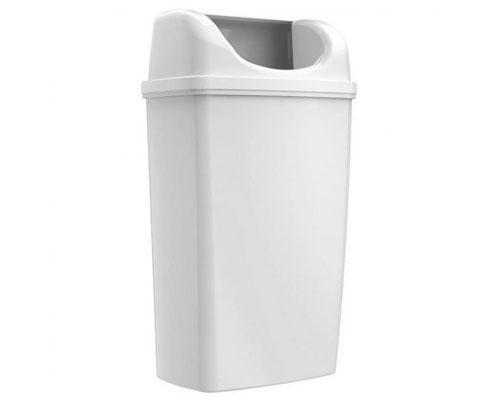 Műanyag falra szerelhető szemetes kuka fehér 50 l Fő kép
