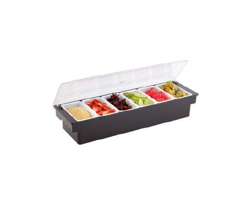 Műanyag fűszertartó 50 x 16 x 10 cm 6 db 50 ml-es rekesszel Fő kép