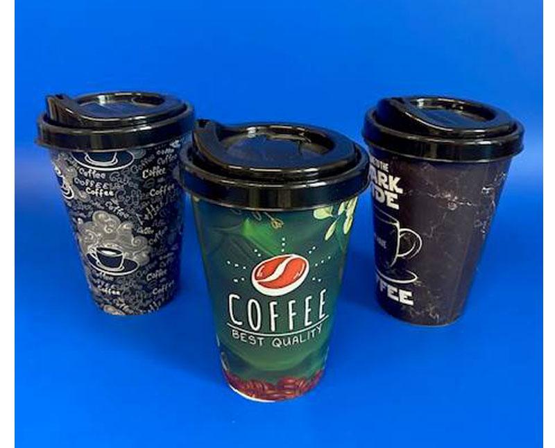 Titiz műanyag kávés repohár ivólyukas tetővel 400 ml Fő kép