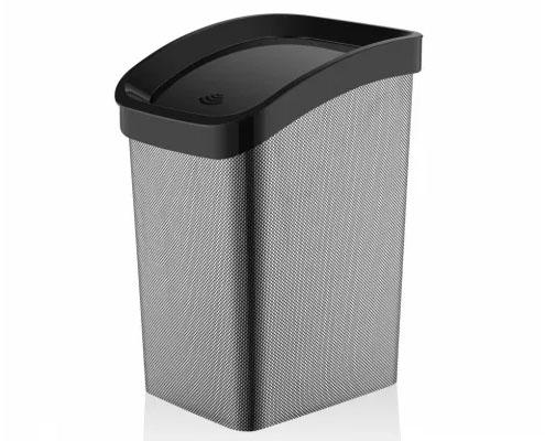 Műanyag smart click szemetes, fekete/carbon mintás 23 l Fő kép