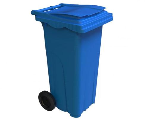 Műanyag szemetes kuka - kommunális hulladékgyűjtő kék, 120 l Fő kép
