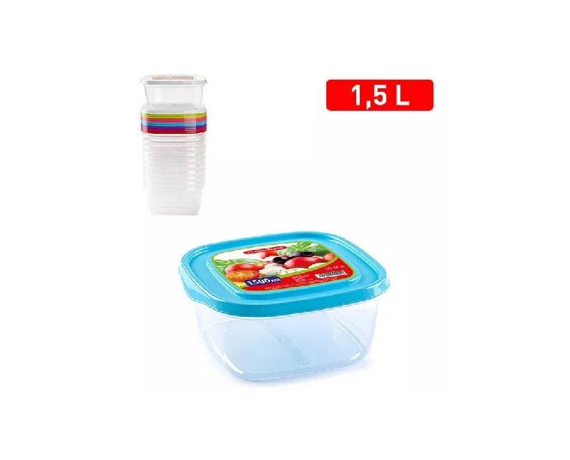 Műanyag szögletes ételtároló doboz 1,5 l Fő kép