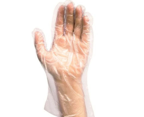 Nylon kesztyű L-es (fólia kesztyű, nejlon kesztyű)