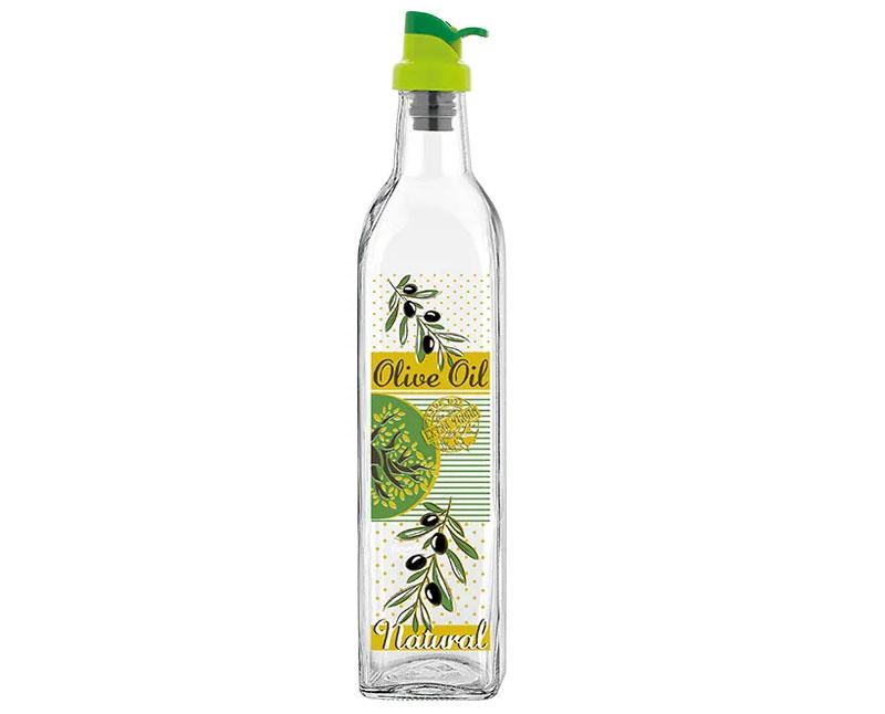 Olaj/ecet kiöntő üveg szögletes 500 ml "oliva" Fő kép