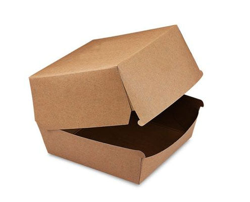 Papír hamburgeres barna doboz kraft 110 x 110 x 90 mm