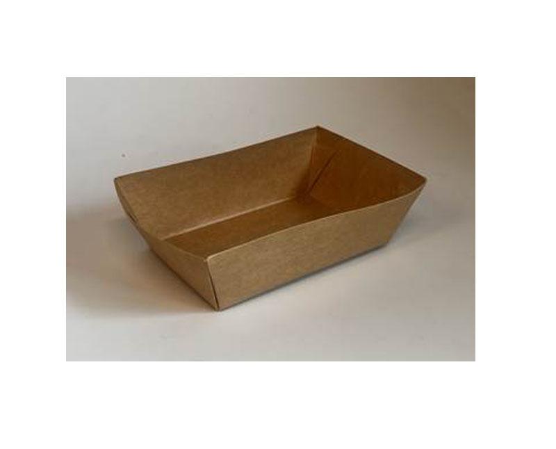 Papírcsónak közepes kraft 200 x 140 x 50 mm 800 ml Fő kép