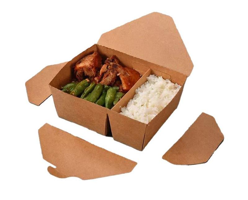 Papírdoboz elviteles barna Deli 1200 ml  kraft Másodlagos kép