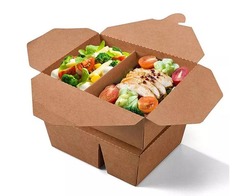 Papírdoboz elviteles barna Deli 1200 ml  kraft
