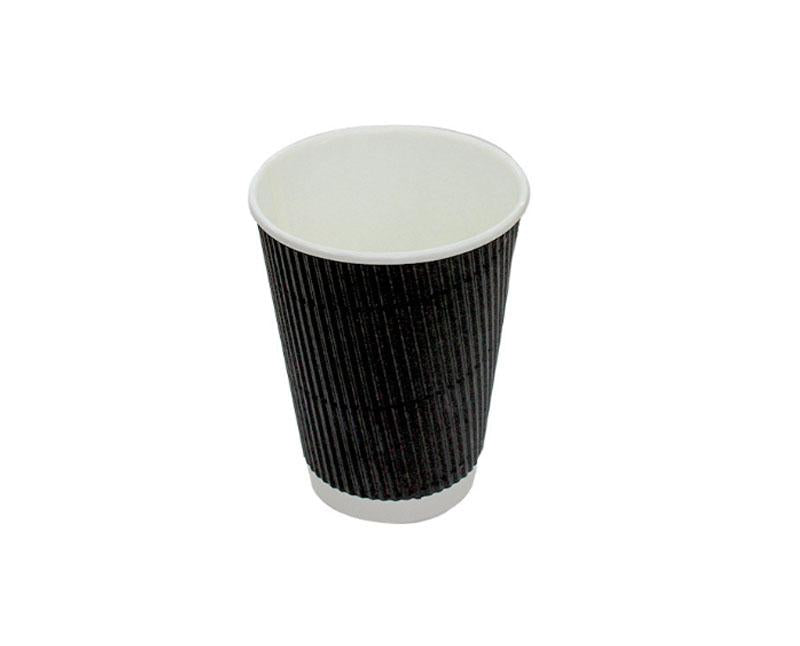 Papírpohár duplafalú 250 ml 80 mm Black Waves 3D Fő kép