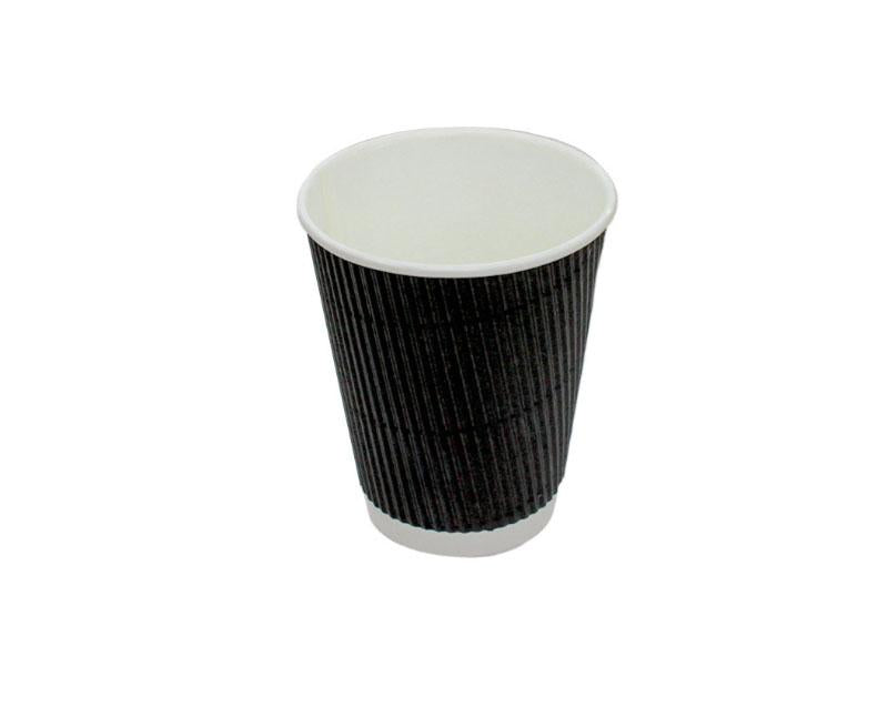 Papírpohár duplafalú 350 ml 90 mm Black Waves 3D Fő kép