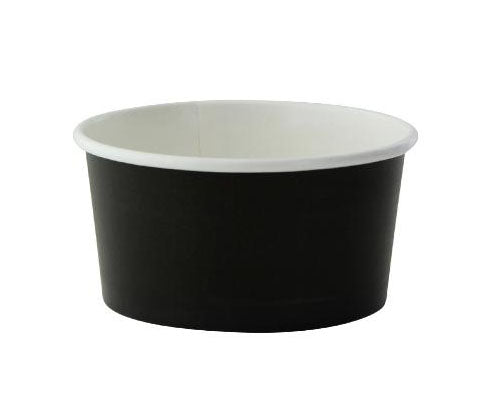 Papírtégely fekete, 130 ml, Ø 80 mm