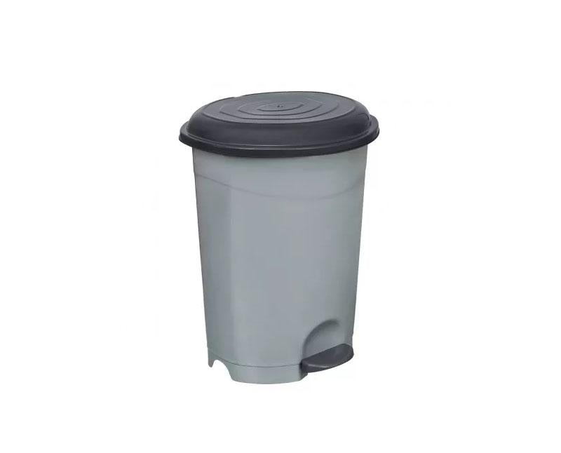 Pedálos szemetes kuka, műanyag, ECO antracit, kivehető kosárral, 22 l Fő kép