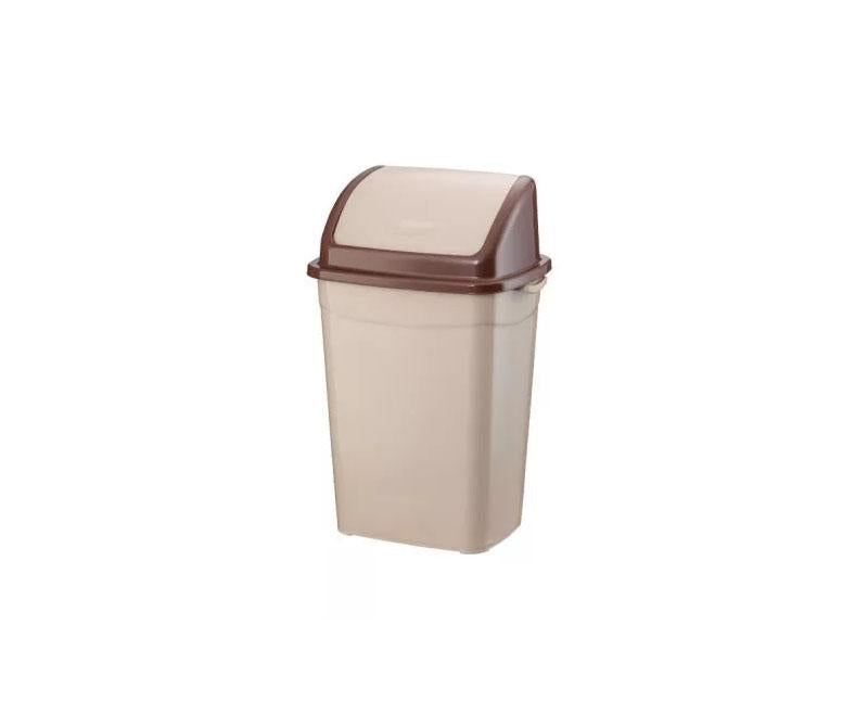 Planet billenőfedeles szemetes kuka, műanyag, barna, 9 l