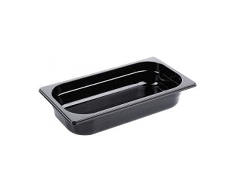 Polikarbonát fekete GN 2/4 edény 100 mm Fő kép