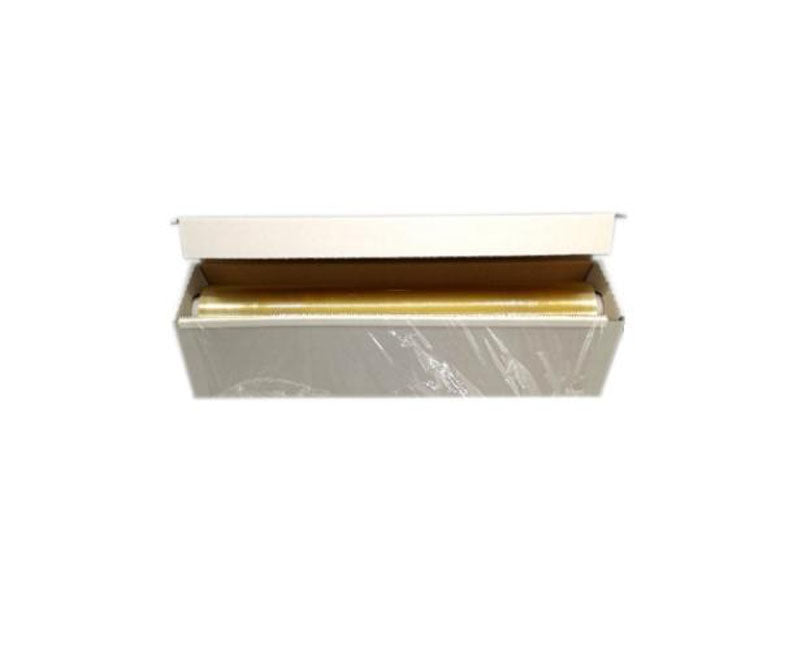 PVC ipari csomagoló fólia 450 mm x 300 m, 9 micron, vágóéllel, dobozos