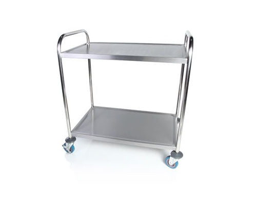 Rozsdamentes acél 2 szintes zsúrkocsi 860 x 540 x 940 mm Fő kép