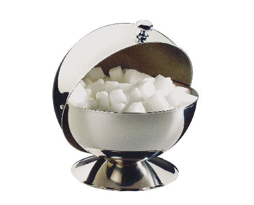 Rozsdamentes acél cukortartó roll-top billenő fedéllel 13,5 x 15 cm Fő kép