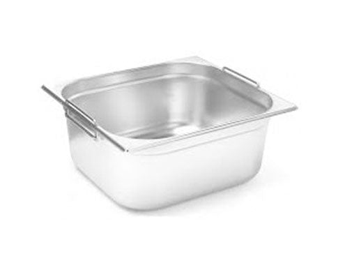 Rozsdamentes acél GN 1/2 edény süllyesztett füllel 5,9 l 100 mm Fő kép