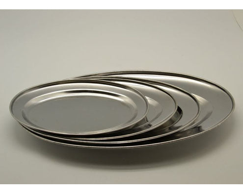 Rozsdamentes ovális tálca 290 x 180 x 3 mm Fő kép