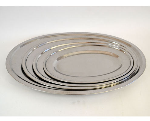 Rozsdamentes ovális tálca 350 x 236 mm Fő kép