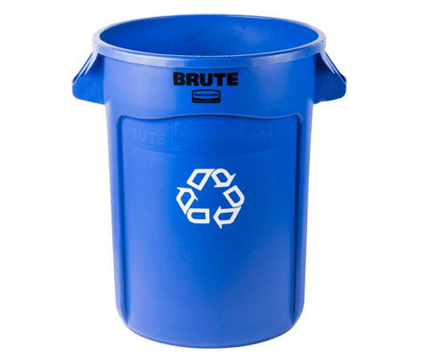 Rubbermaid Brute törhetetlen szemetes konténer, 121,1 l, kék, szelektív jellel Fő kép