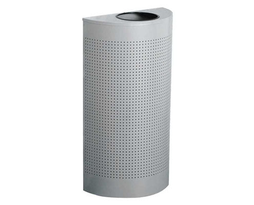 Rubbermaid dekoratív félkör alakú szemetes, 45 l, ezüst, apró lyukakkal