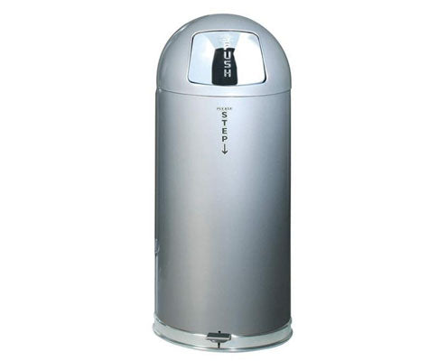 Rubbermaid design pedálos szemetes ezüst 56 l Fő kép