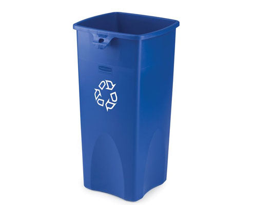 Rubbermaid négyszögletes irodai szemetes kék 87 l szelektív jellel Fő kép