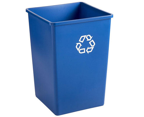 Rubbermaid négyzet alakú irodai szemetes 132,5 l, kék Fő kép