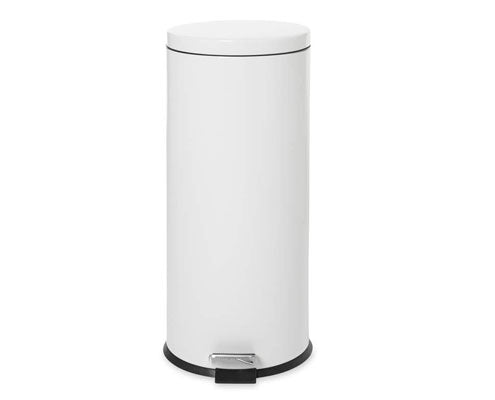 Rubbermaid rozsdamentes acél pedálos szemetes 30 l fehér