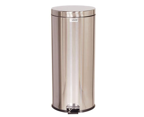 Rubbermaid rozsdamentes acél pedálos szemetes 30 l fényes Fő kép