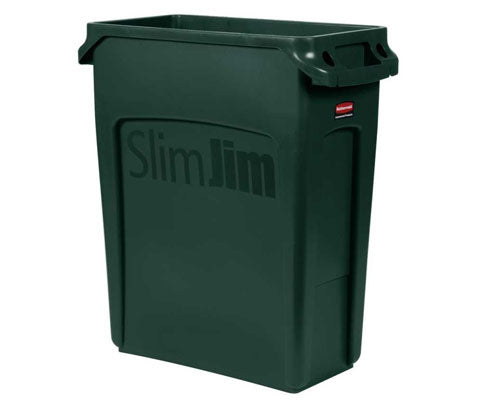Rubbermaid Slim Jim keskeny szemetes kuka zöld 60 l Fő kép