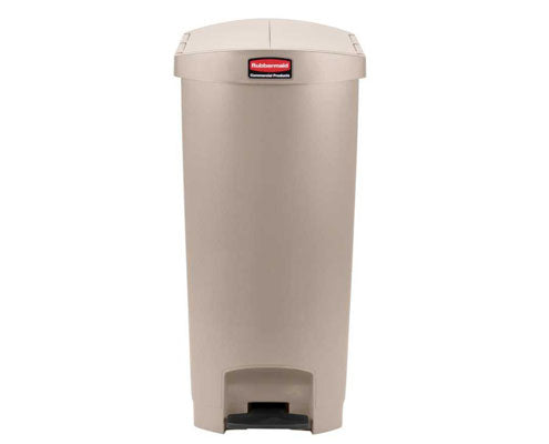 Rubbermaid Slim Jim Step On pedálos szemetes kuka kétfelé nyíló tetővel 68 l bézs Fő kép