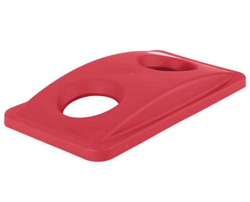 Rubbermaid Slim Jim szelektív piros szemeteskuka tető üveg/műanyag