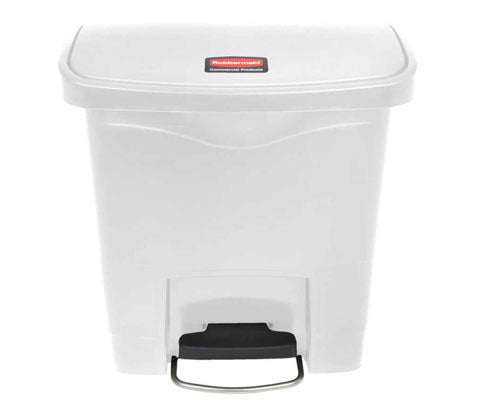 Rubbermaid Step On keskeny pedálos szemetes kuka 15 l fehér