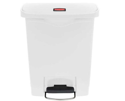 Rubbermaid Step On keskeny pedálos szemetes kuka 30 l fehér