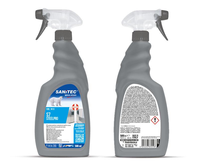 SANITEC ACCIAIO VIVO folyékony fémtisztító, inoxtisztító 500 ml